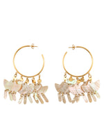 Gold Lotus Hoop Earrings 1
