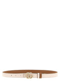 Beige GG Logo Buckle Belt 1