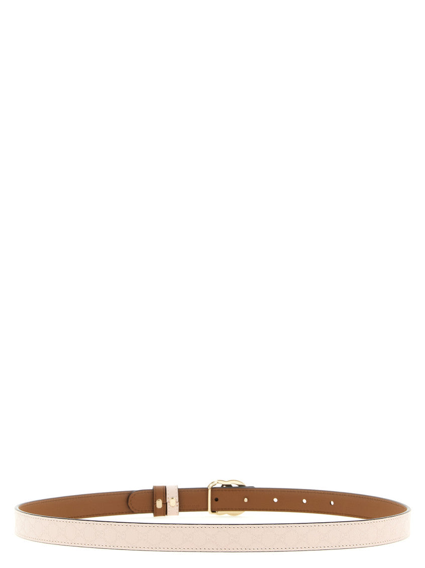 Beige GG Logo Buckle Belt 3