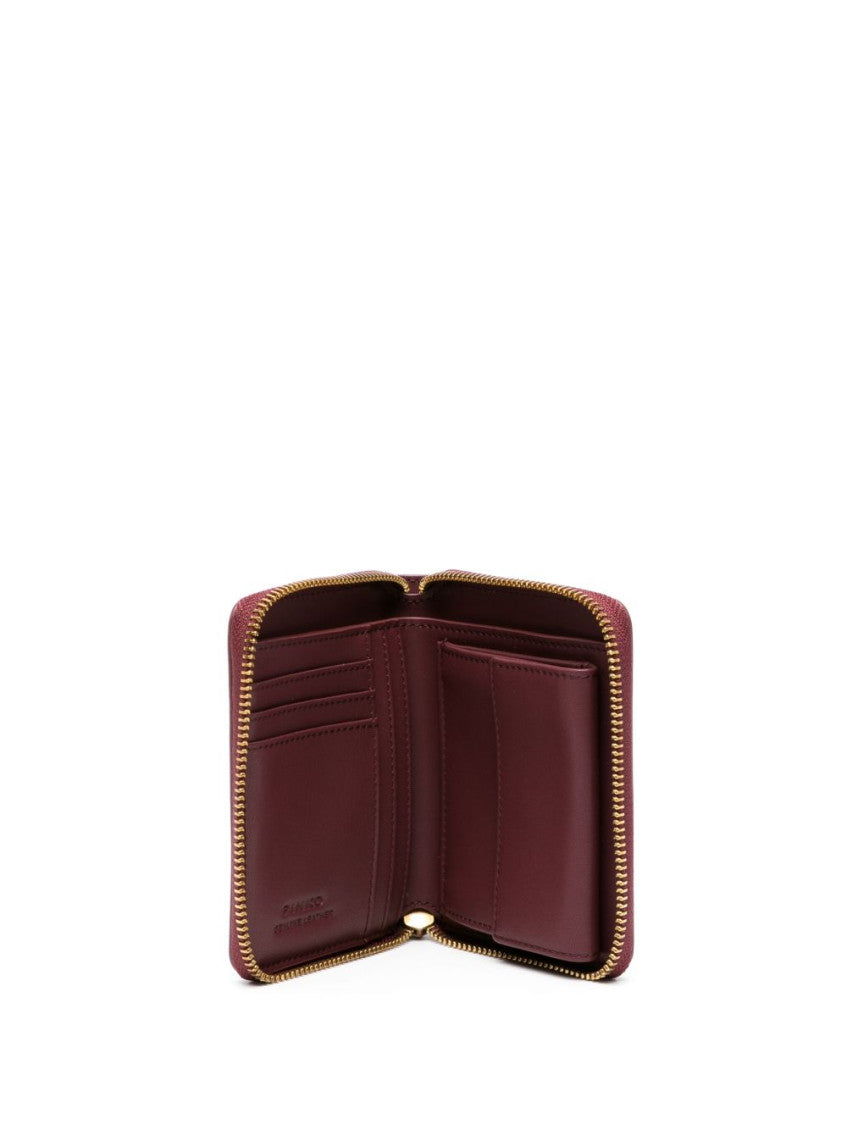 Cherry Red Taylor Zip Solid Wallet 2