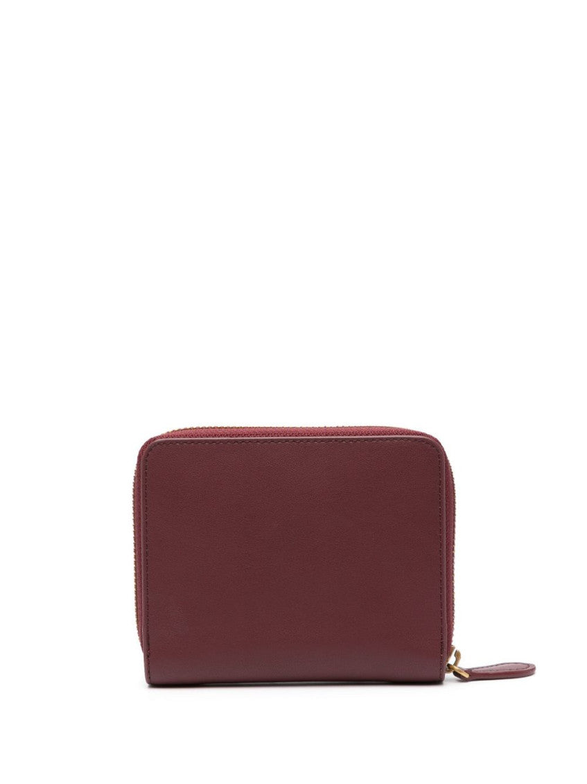Cherry Red Taylor Zip Solid Wallet 3