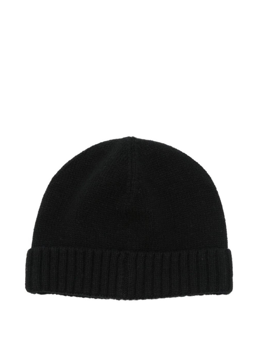 Black Textured Beanie Cap 2