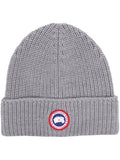 Grey Textured Logo Beanie Cap 1