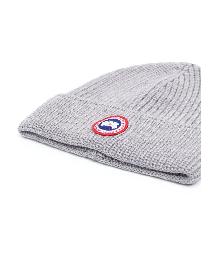 Grey Textured Logo Beanie Cap 2