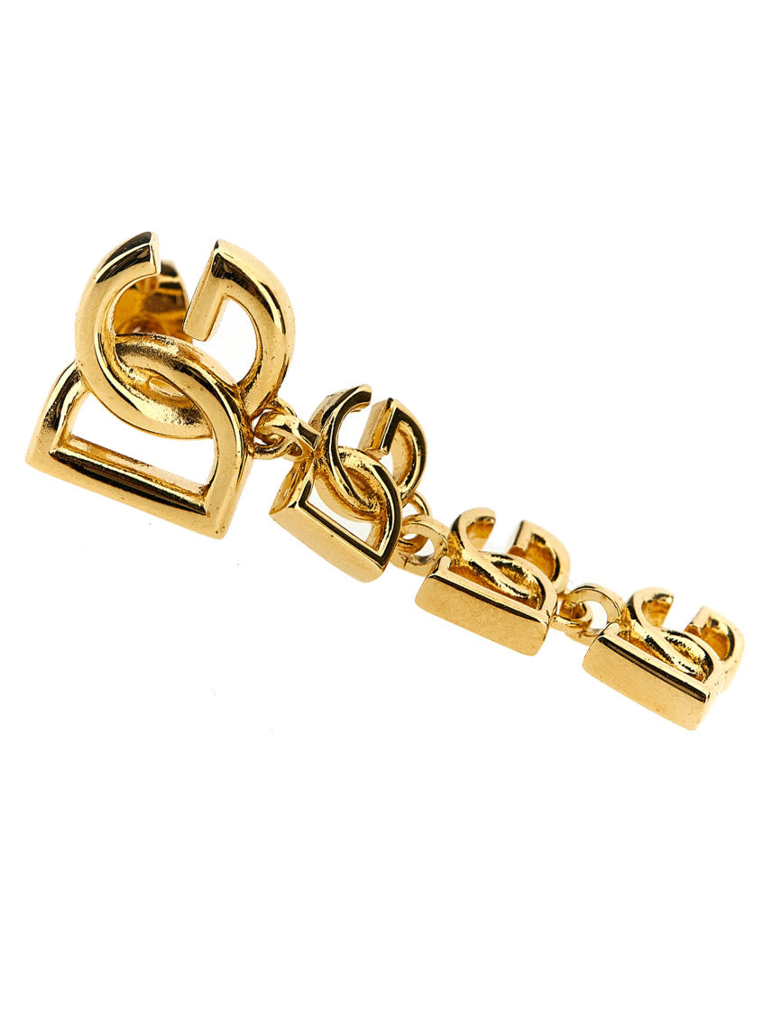 Golden DG logo pendant earrings 3