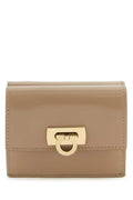 Beige Golden Logo Wallet 1