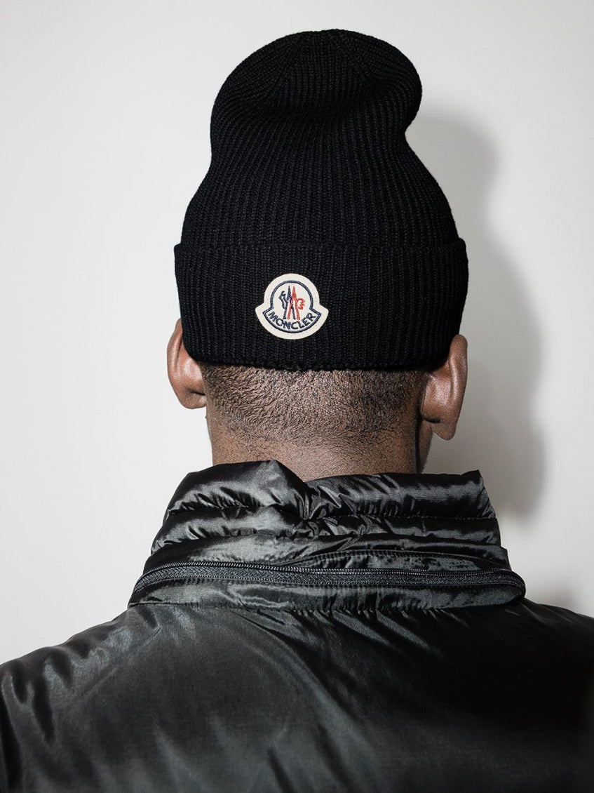 Black Logo Beanie 3