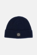 Dark Blue Logo Patch Beanie Cap 1