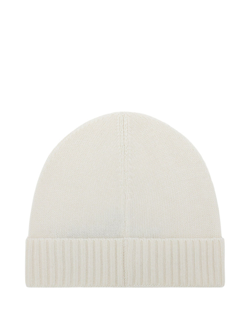 White Logo Beanie Hat 2