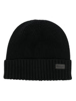 Black Logo Beanie Hat 1