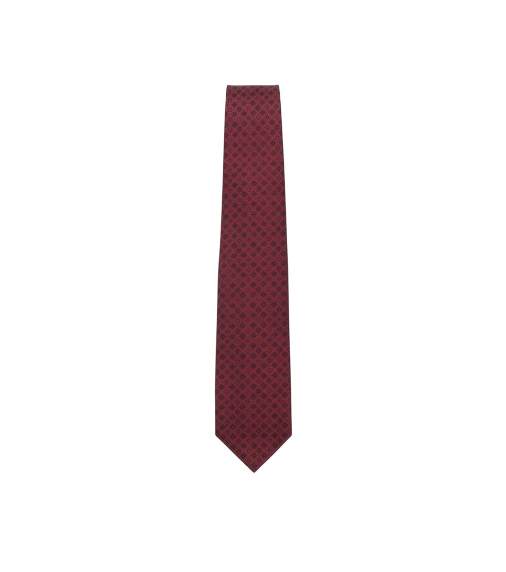 Red Geometric Pattern Tie 1