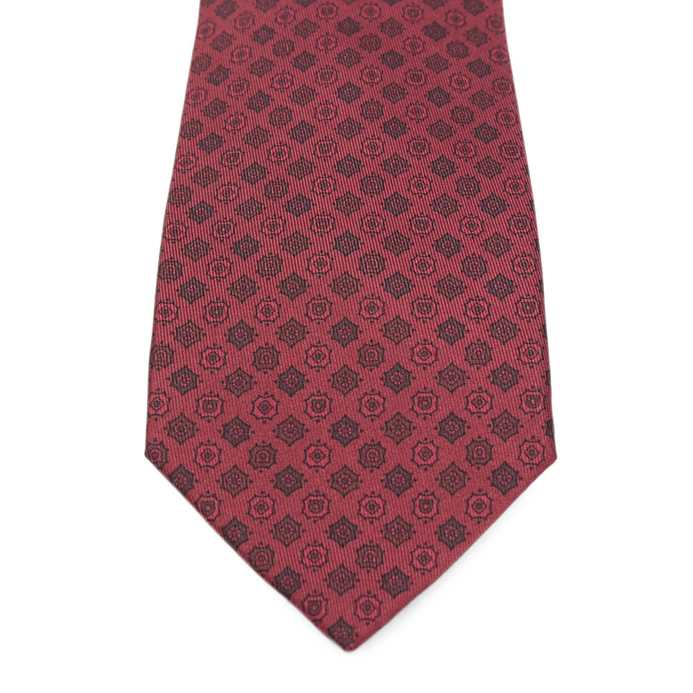 Red Geometric Pattern Tie 2
