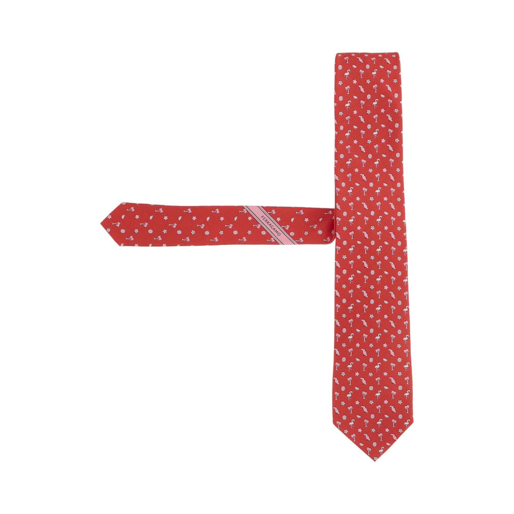 Red Graphic Pattern Tie 2