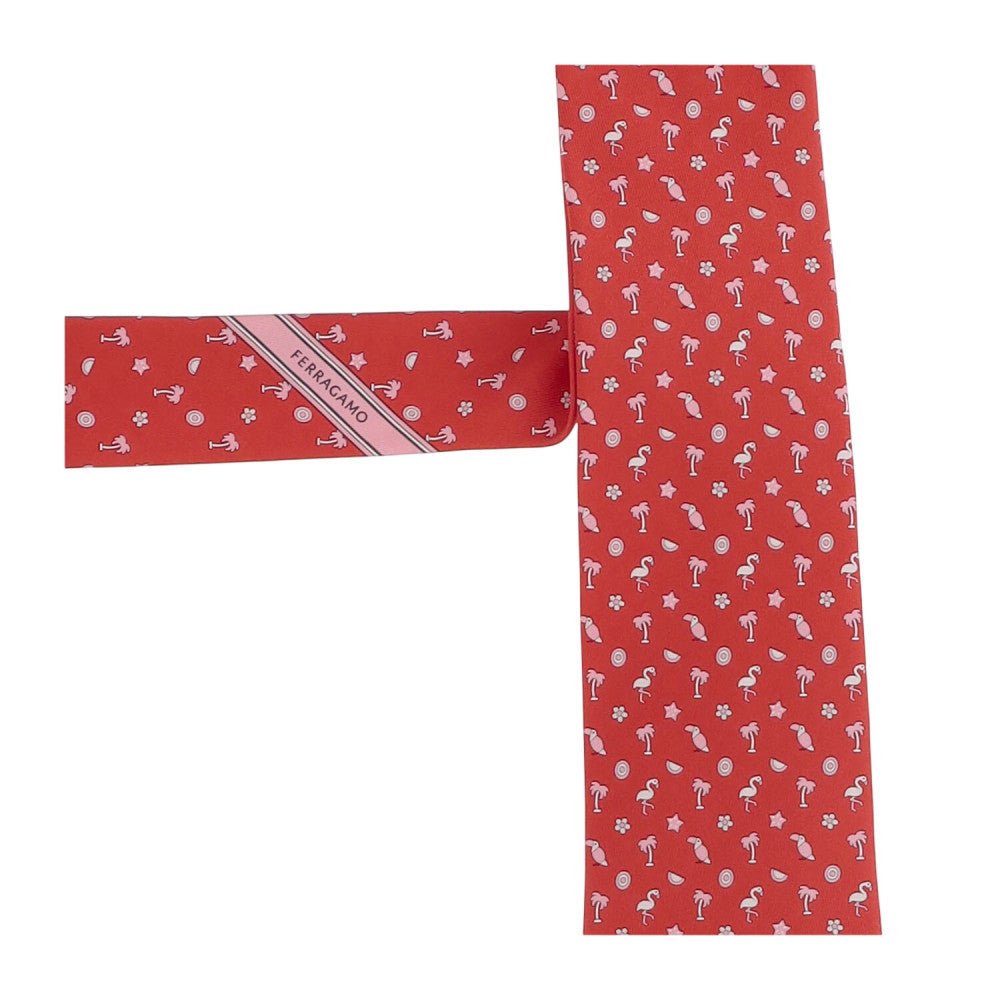 Red Graphic Pattern Tie 3