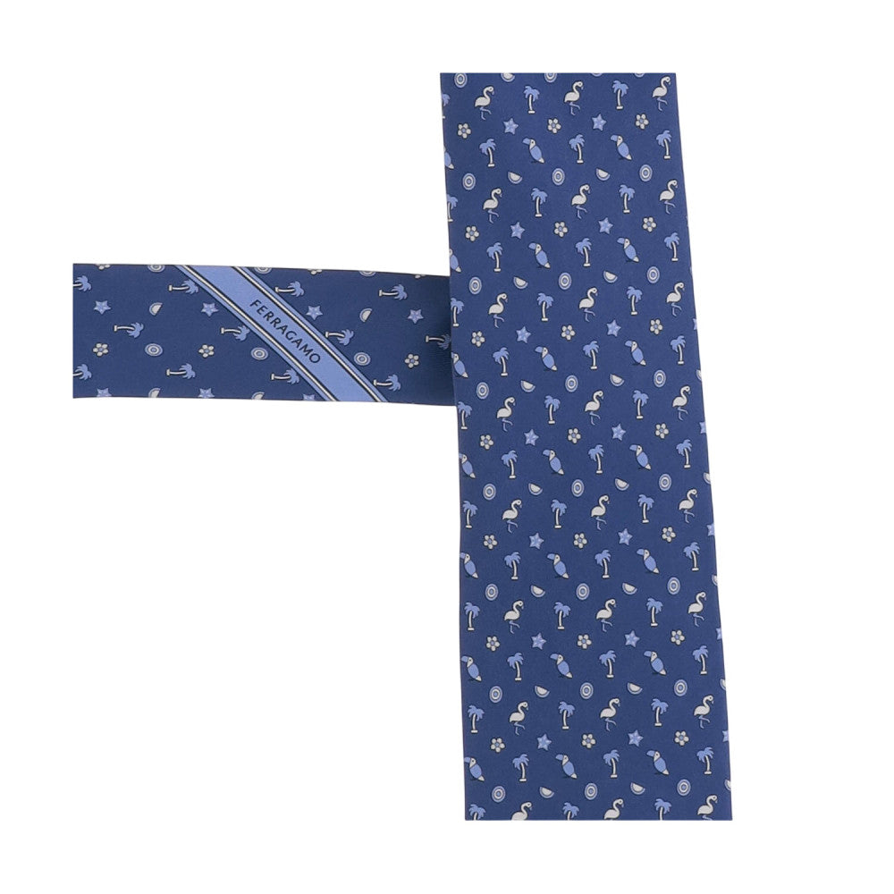 Blue Graphic Pattern Tie 3