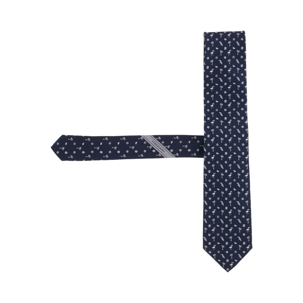 Blue Graphic Pattern Tie 2