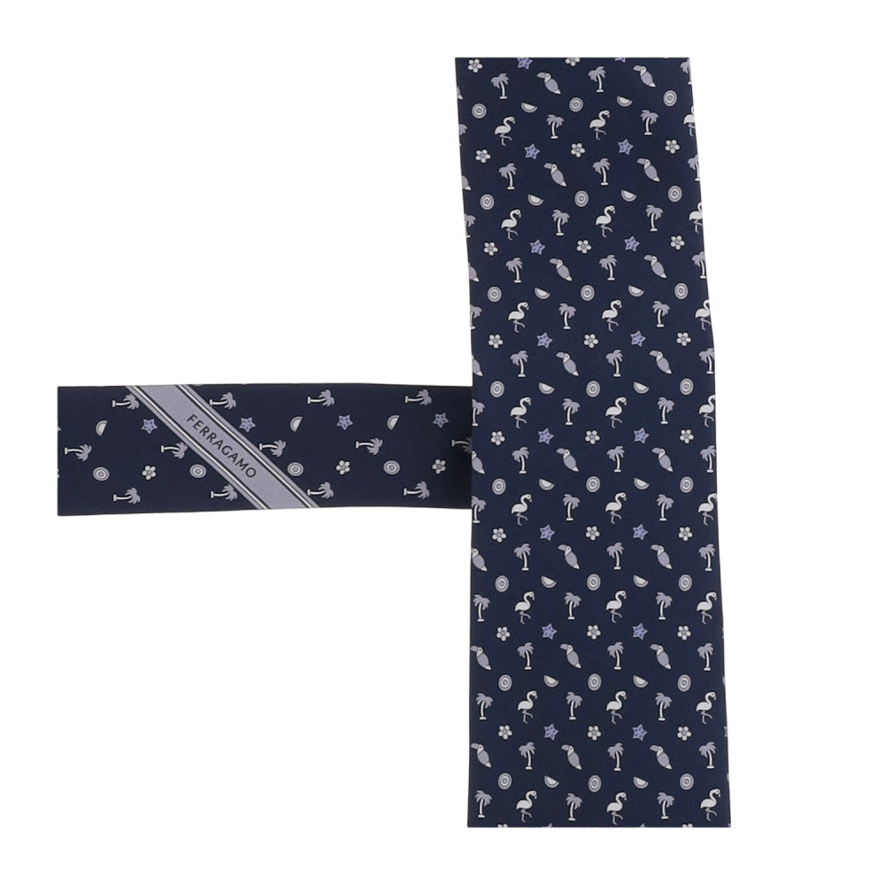 Blue Graphic Pattern Tie 3