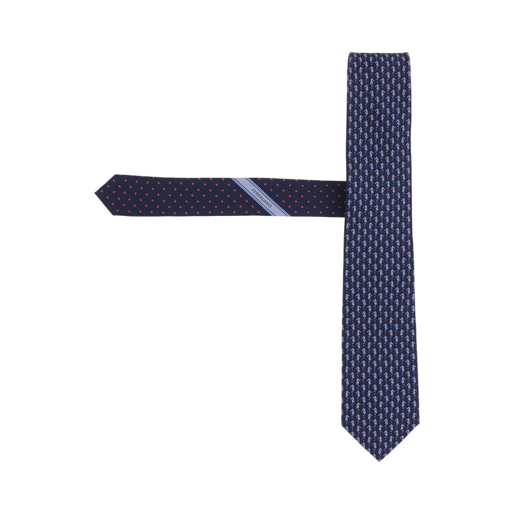 Blue Printed Tie 2
