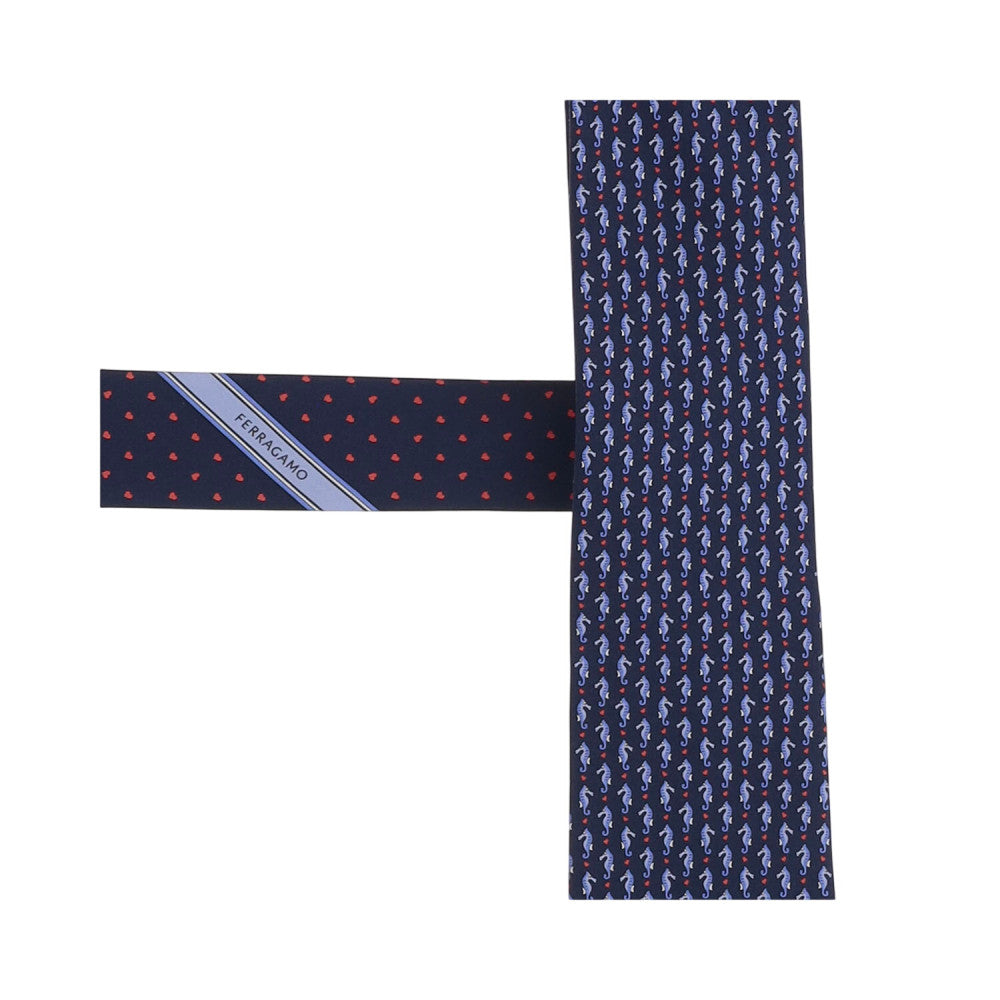 Blue Printed Tie 3