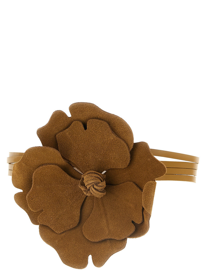 Brown Flower Embellished Belt 2