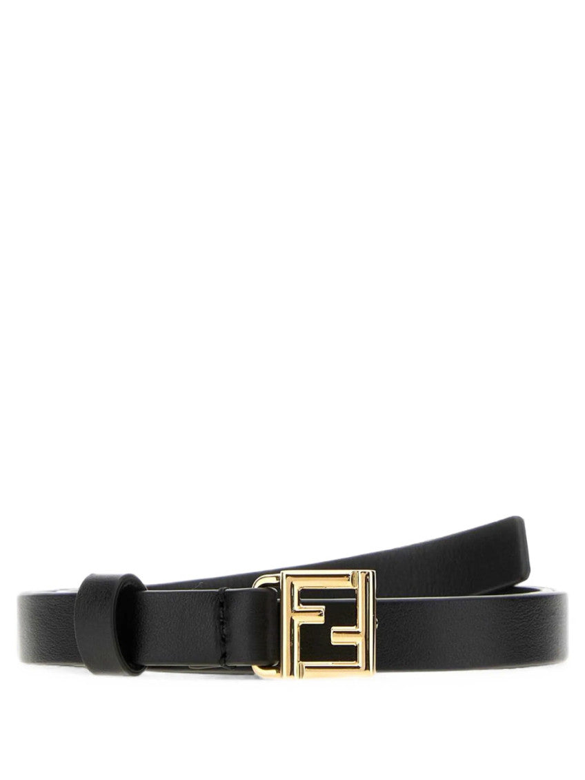 Black Solid Logo Belt 1