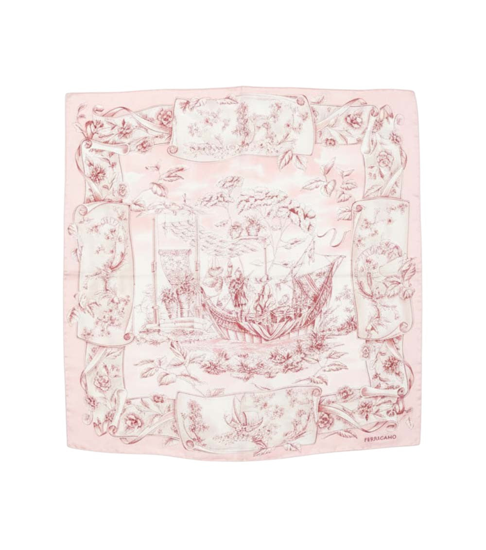 Pink Printed Scarf 1