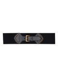 Black Solid  Embellished Belt 1