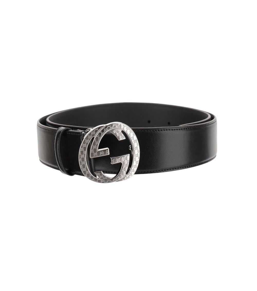 Black GG Logo Buckle Belt 1