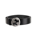 Black GG Logo Buckle Belt 1