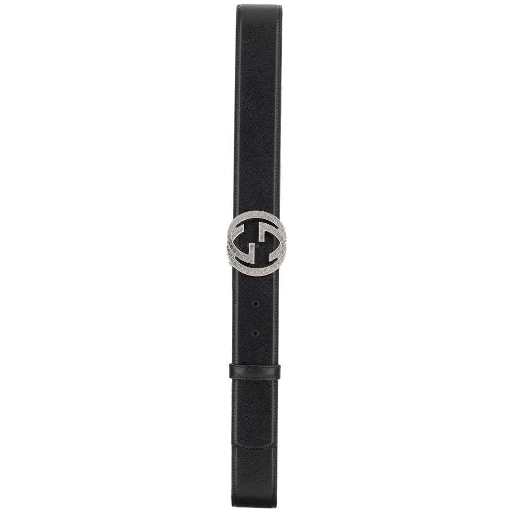 Black GG Logo Buckle Belt 2