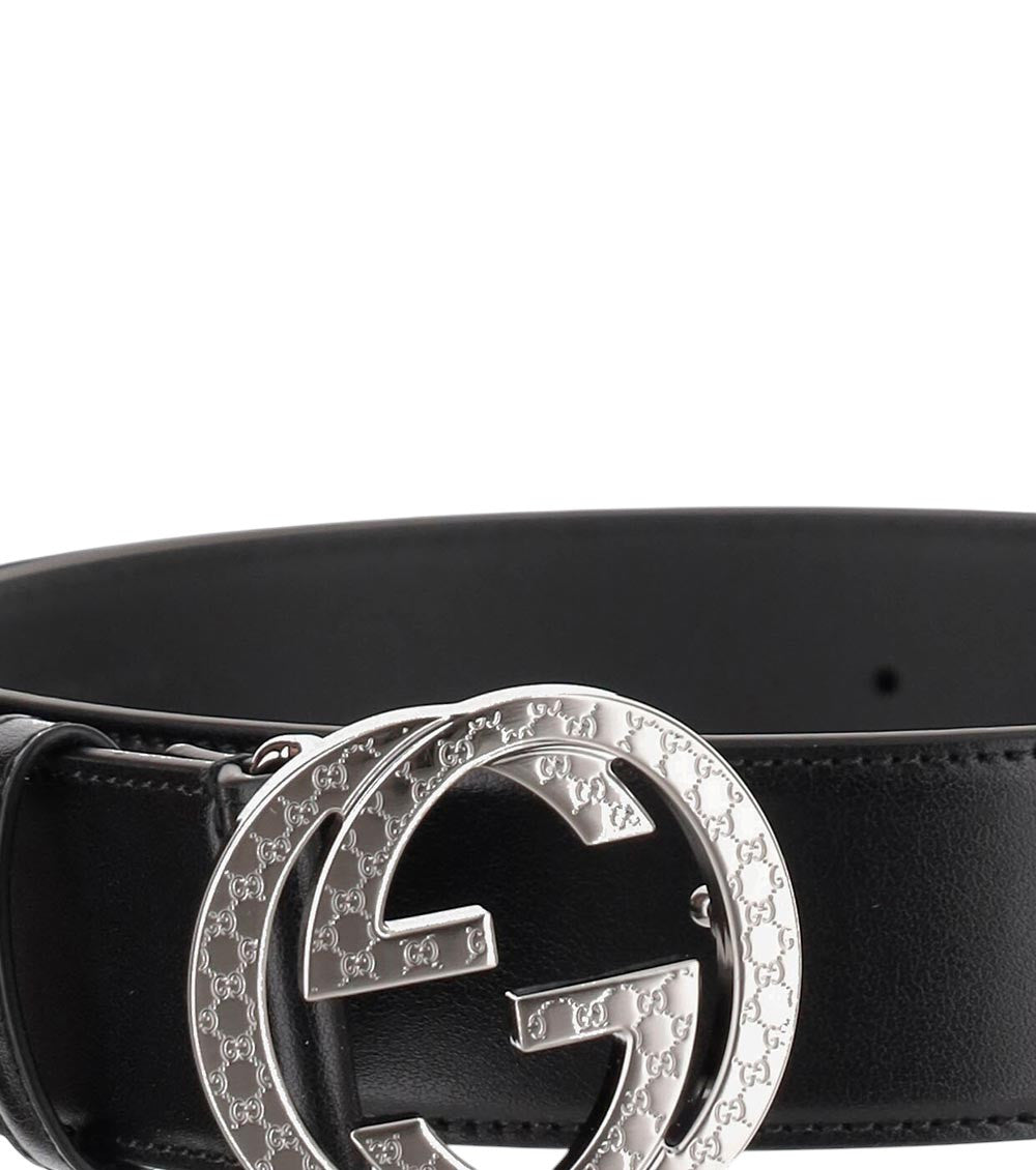 Black GG Logo Buckle Belt 3
