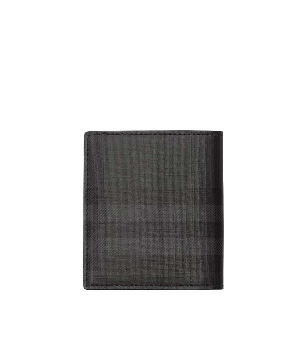 Dark Grey Check Wallet 2