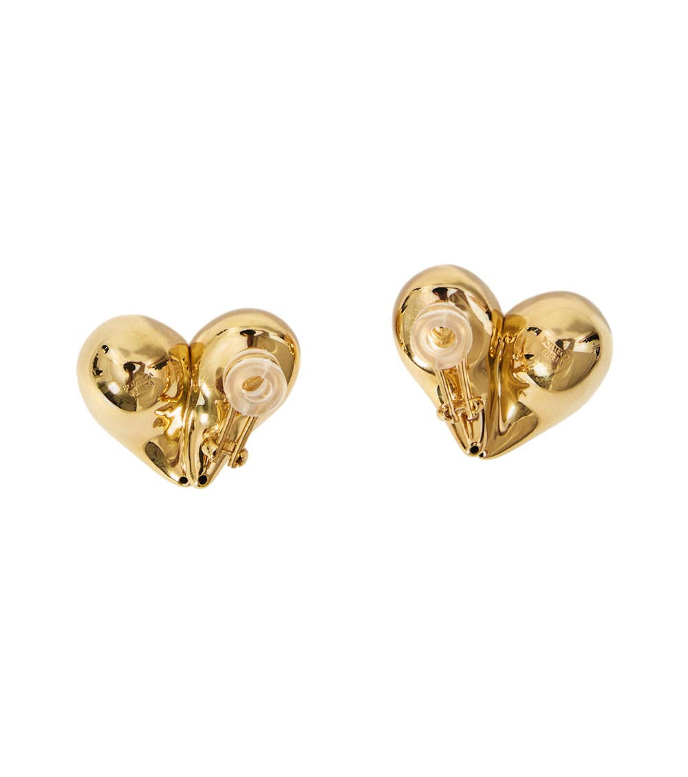 Golden Heart Stud Earrings 2