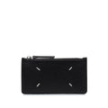 Black Four-Stitch Textured Wallet 1