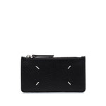 Black Four-Stitch Textured Wallet 1