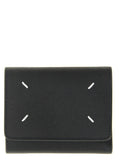 Black Four Stitches Solid Wallet 1