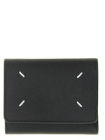 Black Four Stitches Solid Wallet 1