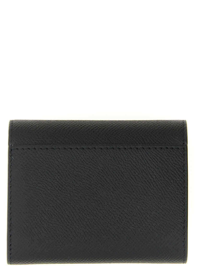 Black Four Stitches Solid Wallet 2