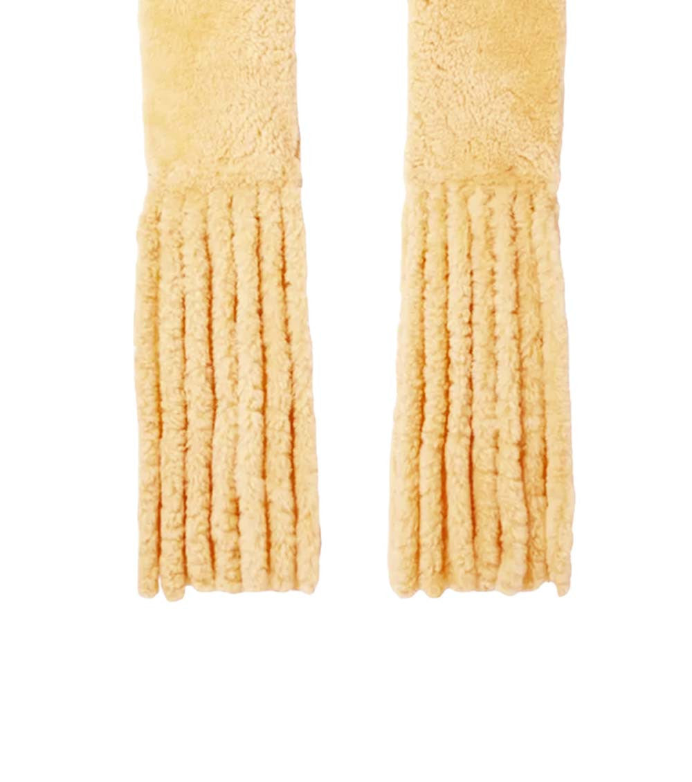 Yellow Fringed Scarf 2