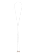 Silver Double Sphere Pendant Necklace 1