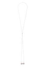 Silver Double Sphere Pendant Necklace 1