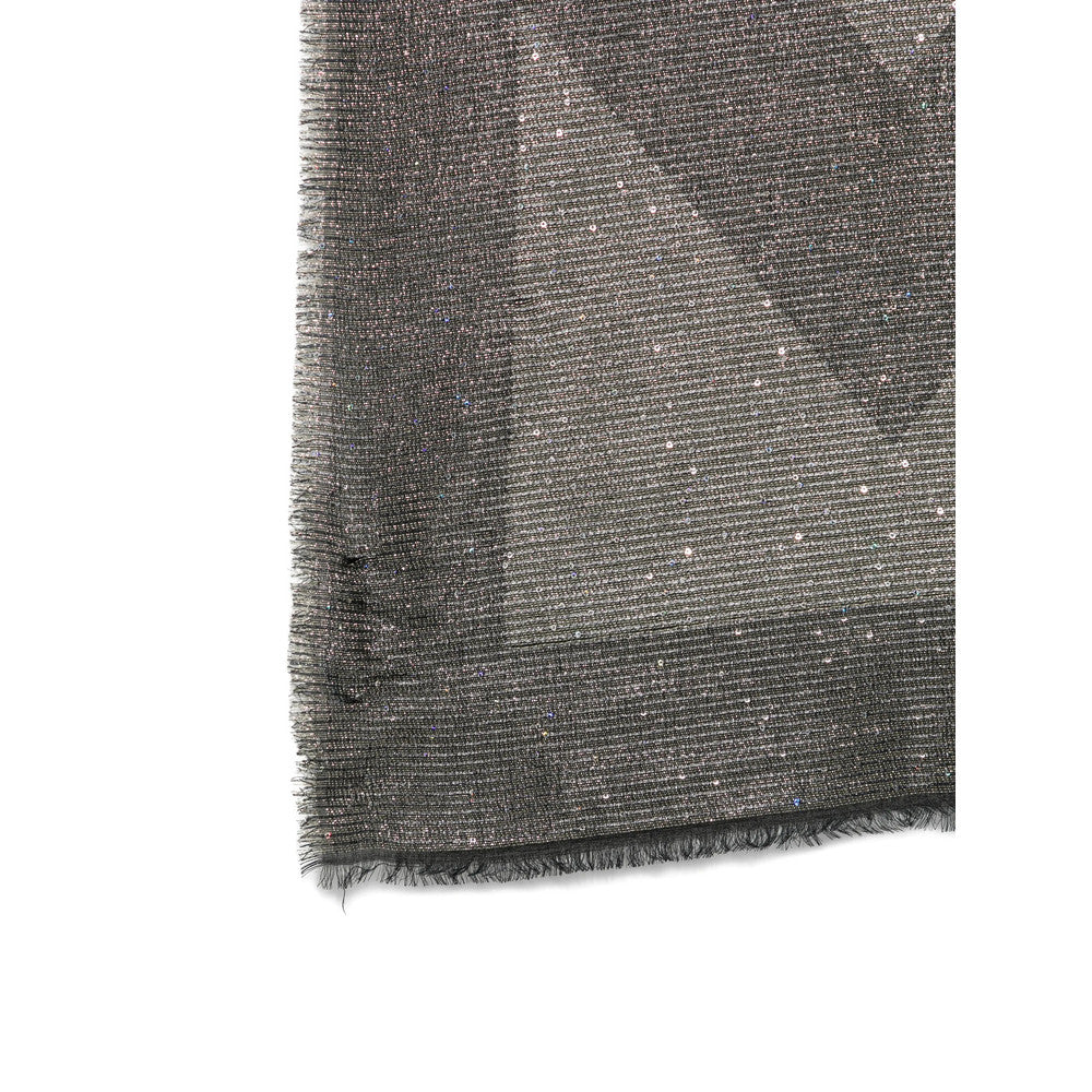 Grey Sequin-Embellished Scarf 2