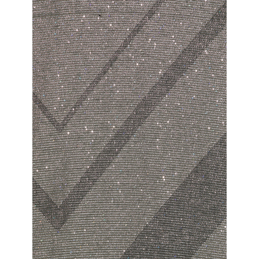 Grey Sequin-Embellished Scarf 3