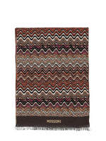 Brown Chevron Pattern Scarf 1