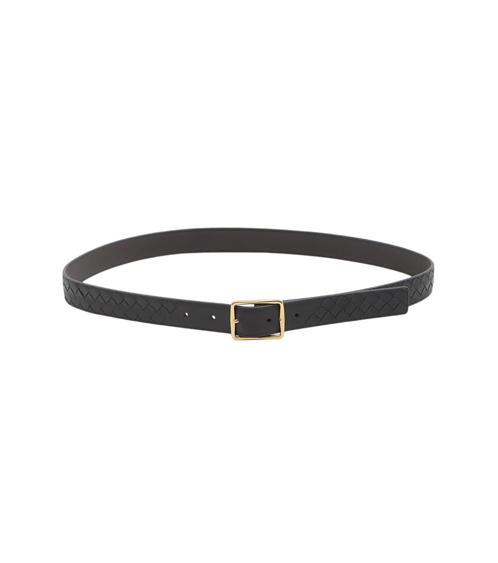 Black Intrecciato Buckle Belt 1