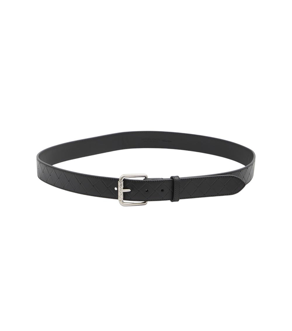 Black Intrecciato Buckle Belt 1