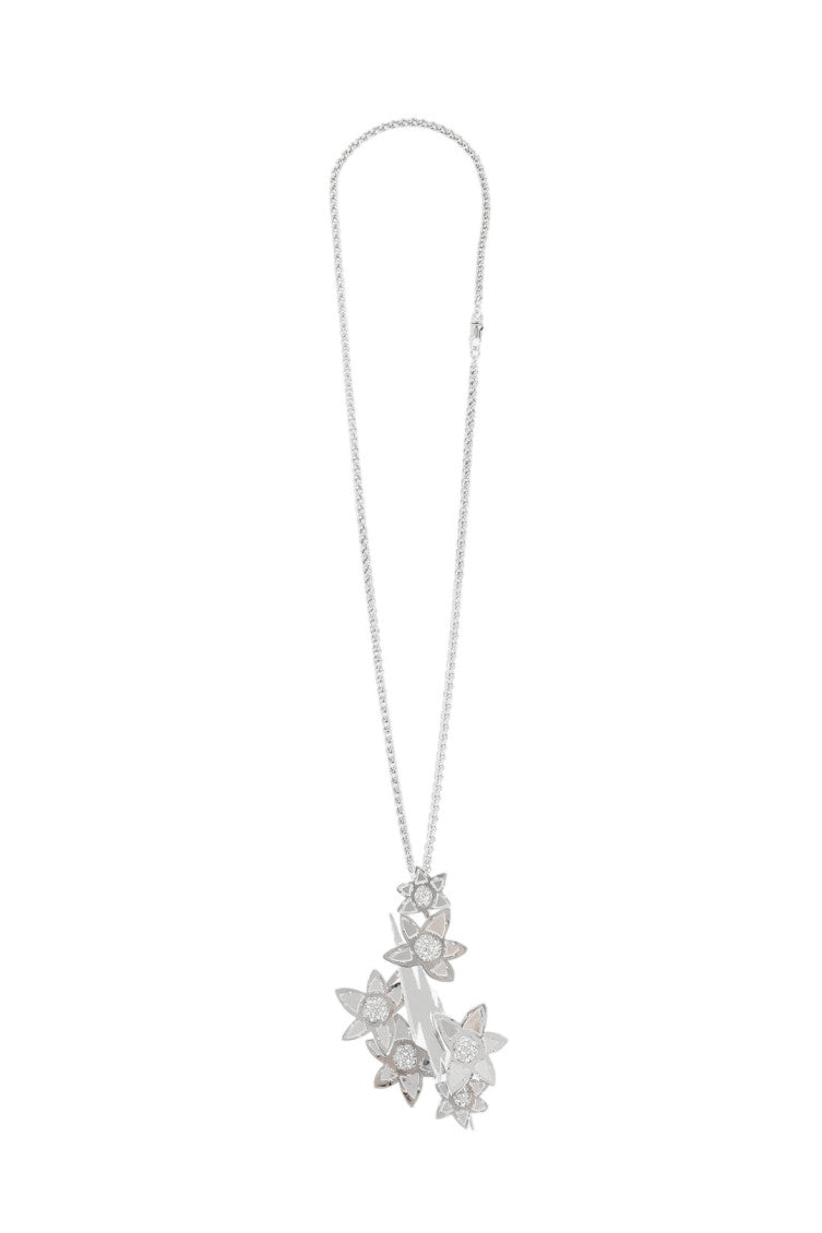 Silver Flower Charm Necklace 1