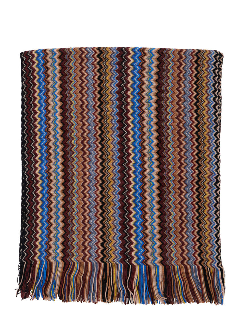 Brown Zig Zag Chevron Scarf 1