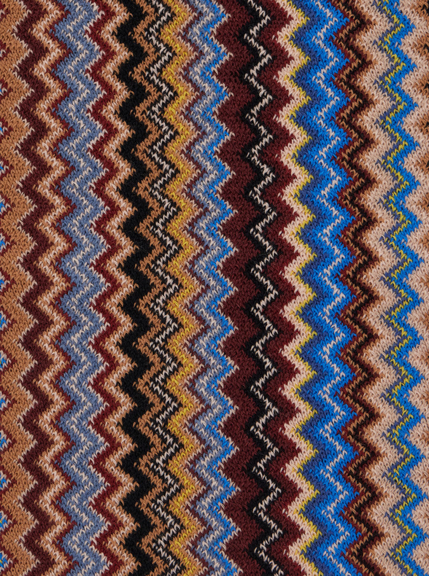 Brown Zig Zag Chevron Scarf 3