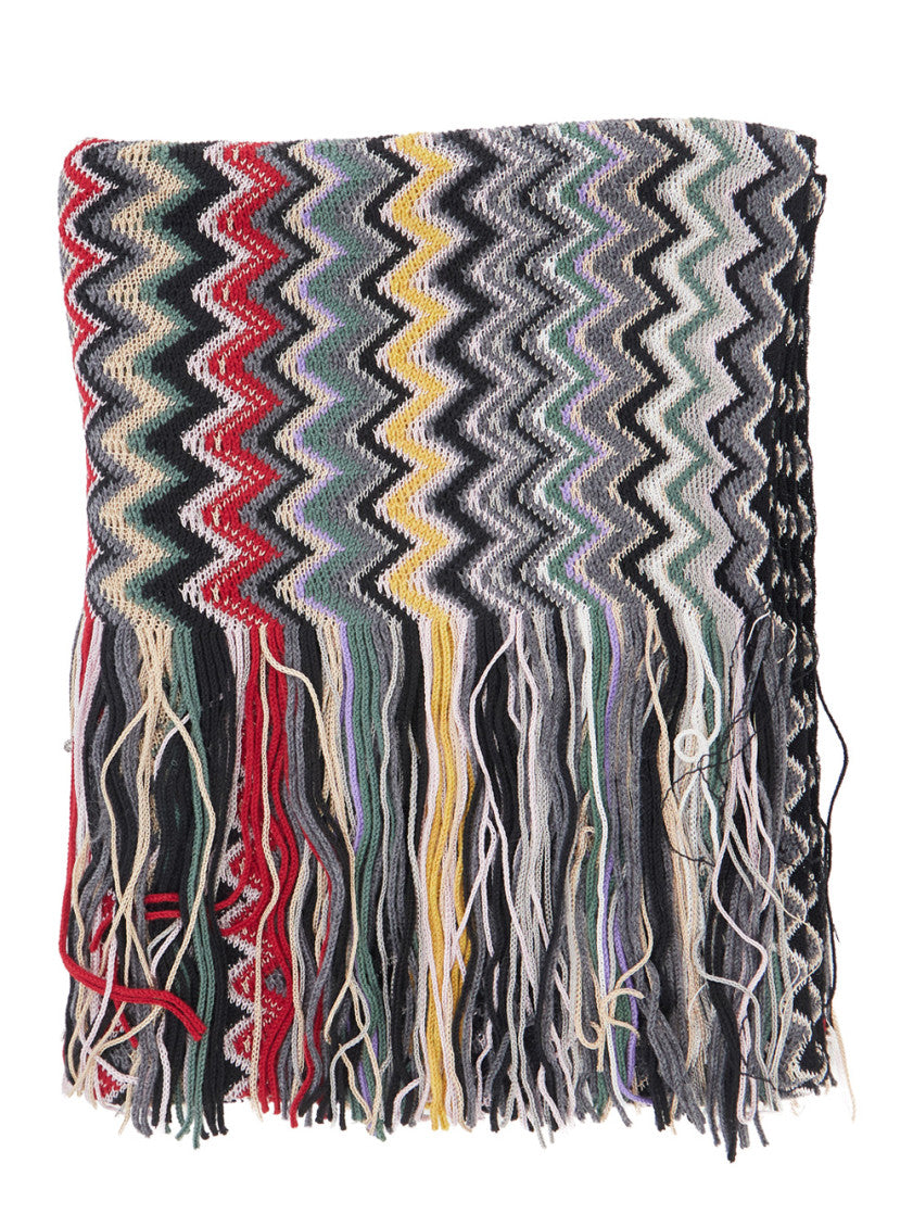 Multicolor Chevron Pattern  Scarf 1